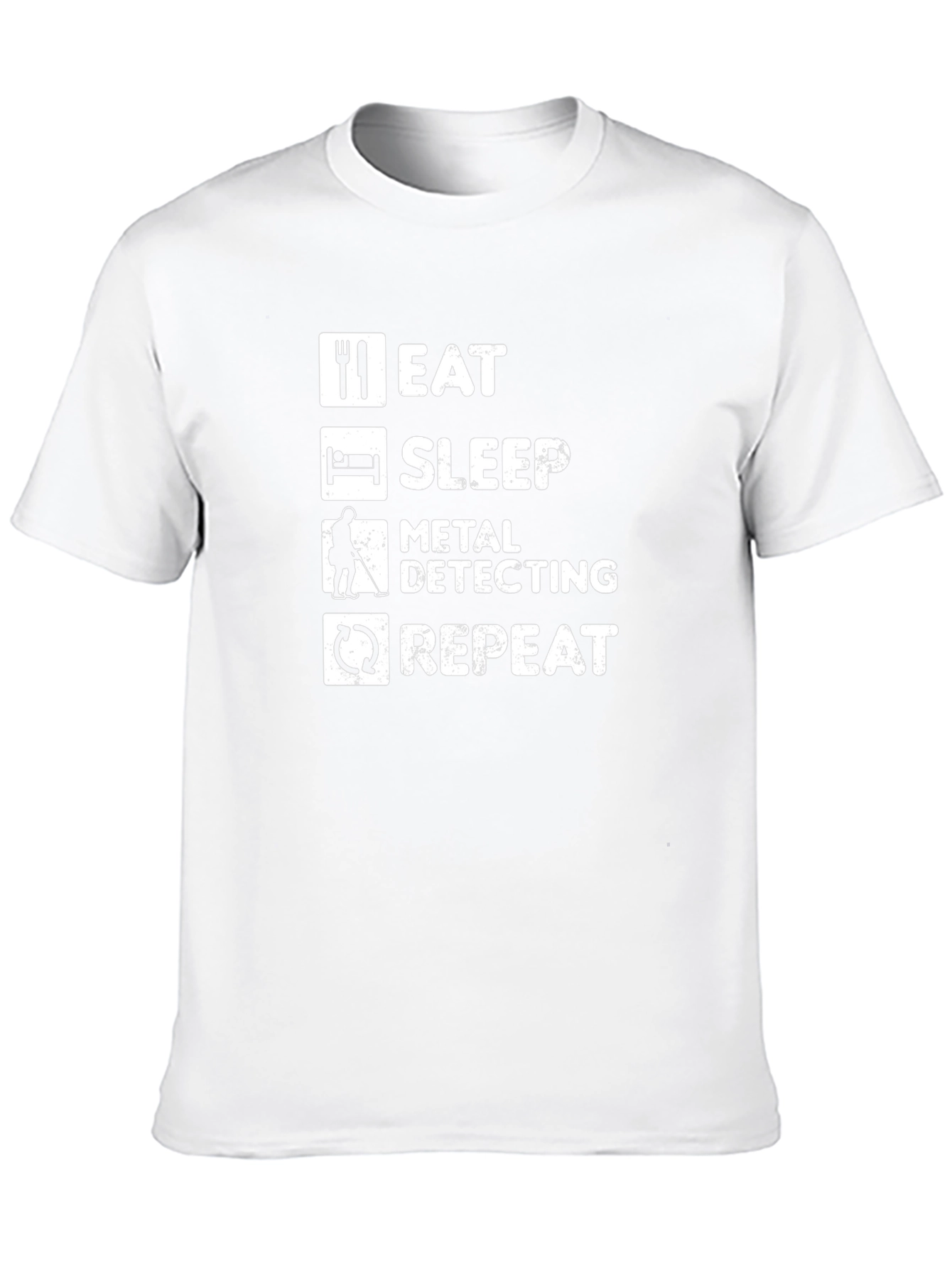 Eat Sleep Metal Detecting Repeat Black T-Shirt