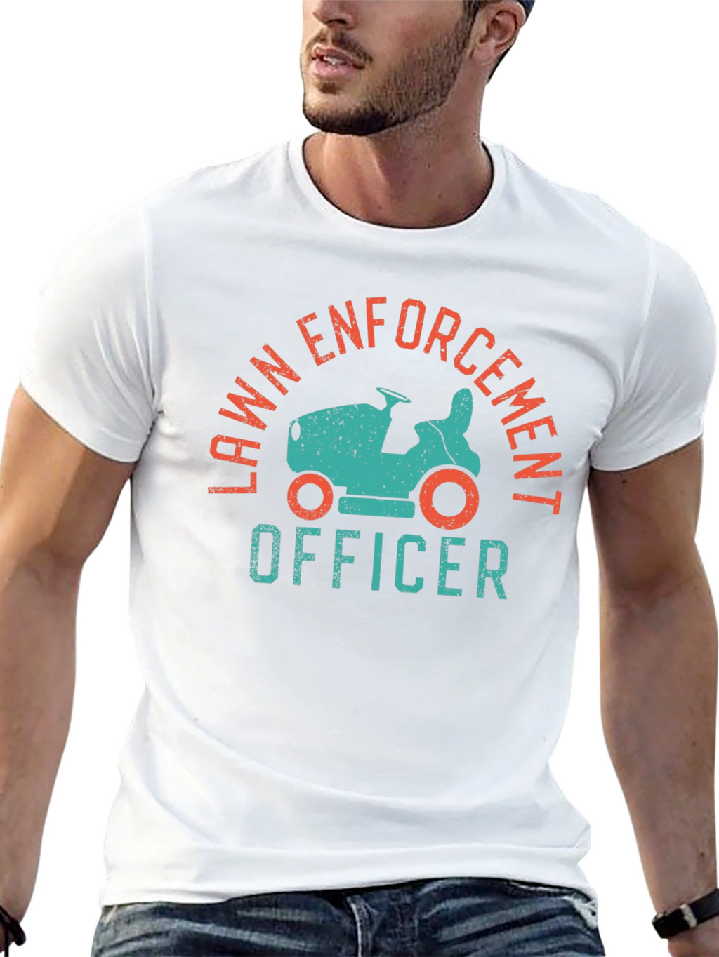 Lawn Enforcement Officer Funny Graphic Tee
