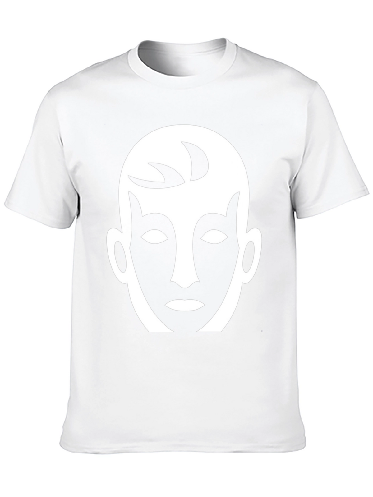 Abstract Face Graphic Tee - Black