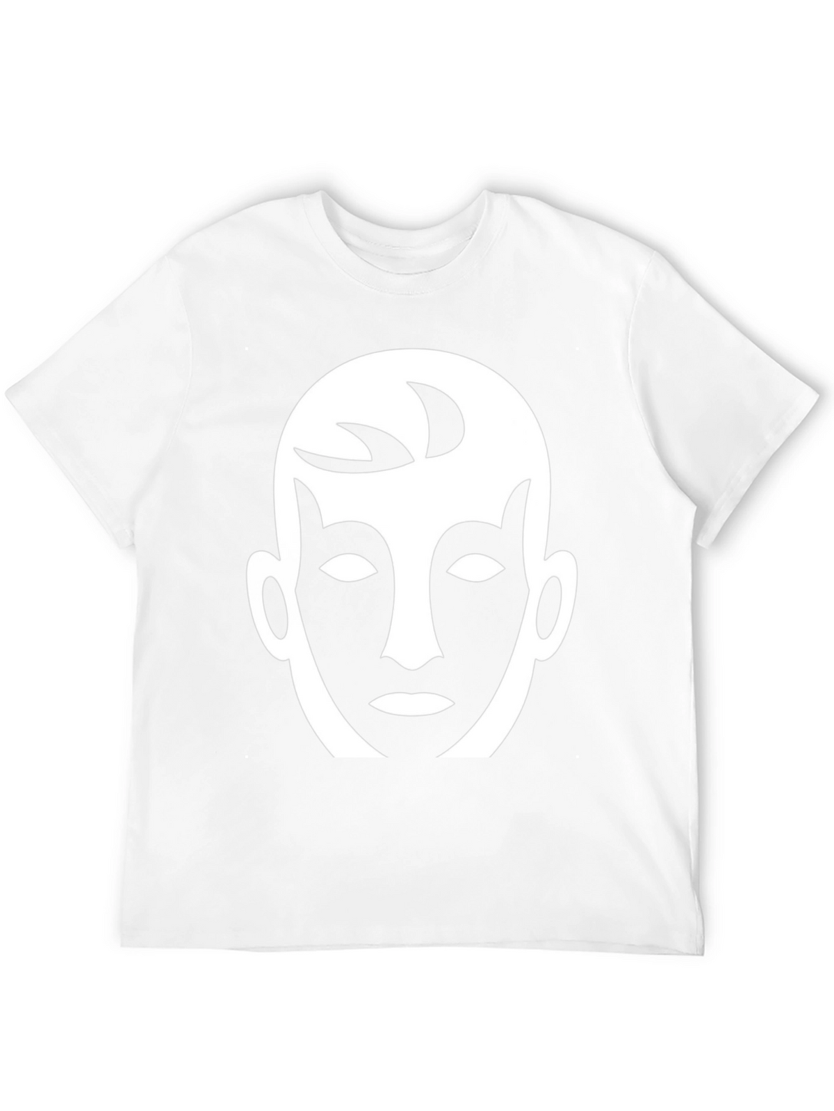 Abstract Face Graphic Tee - Black
