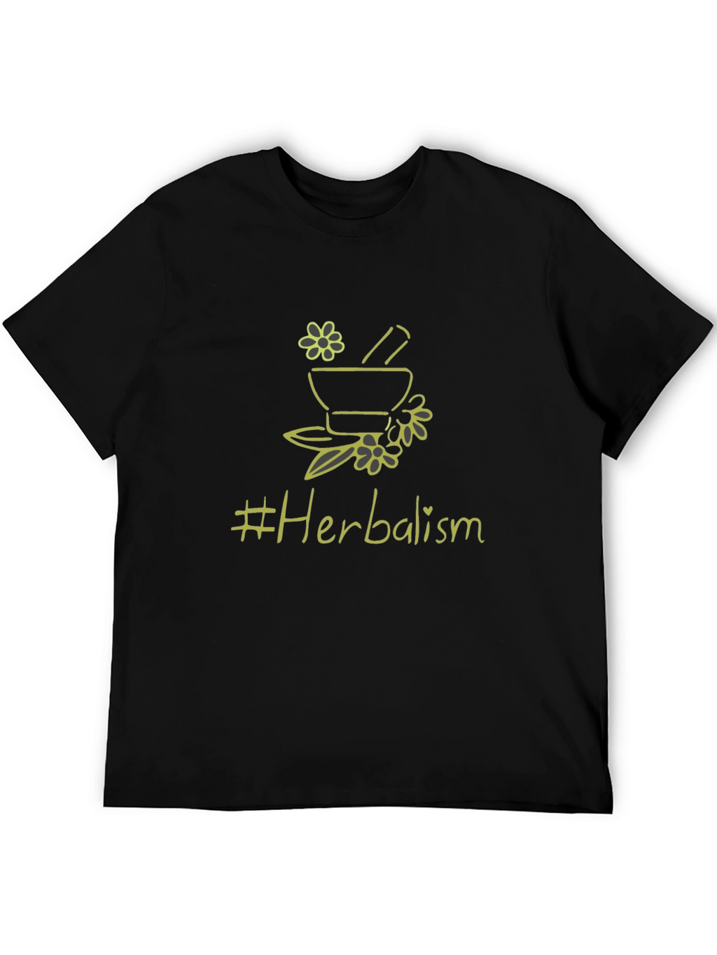 Herbalism T-Shirt - Black Cotton Graphic Tee
