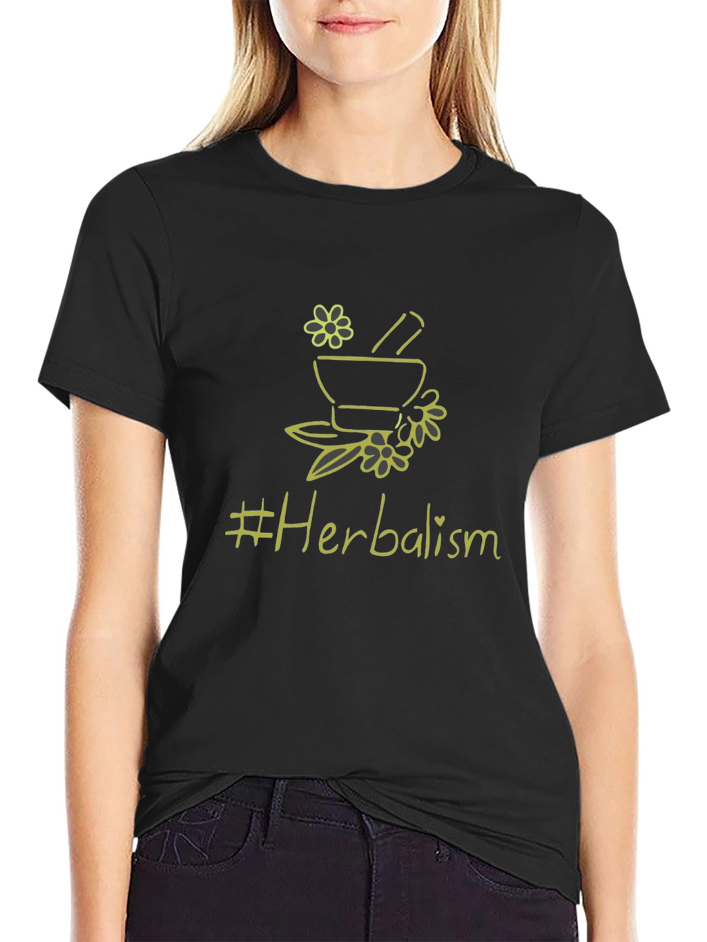 Herbalism T-Shirt - Black Cotton Graphic Tee