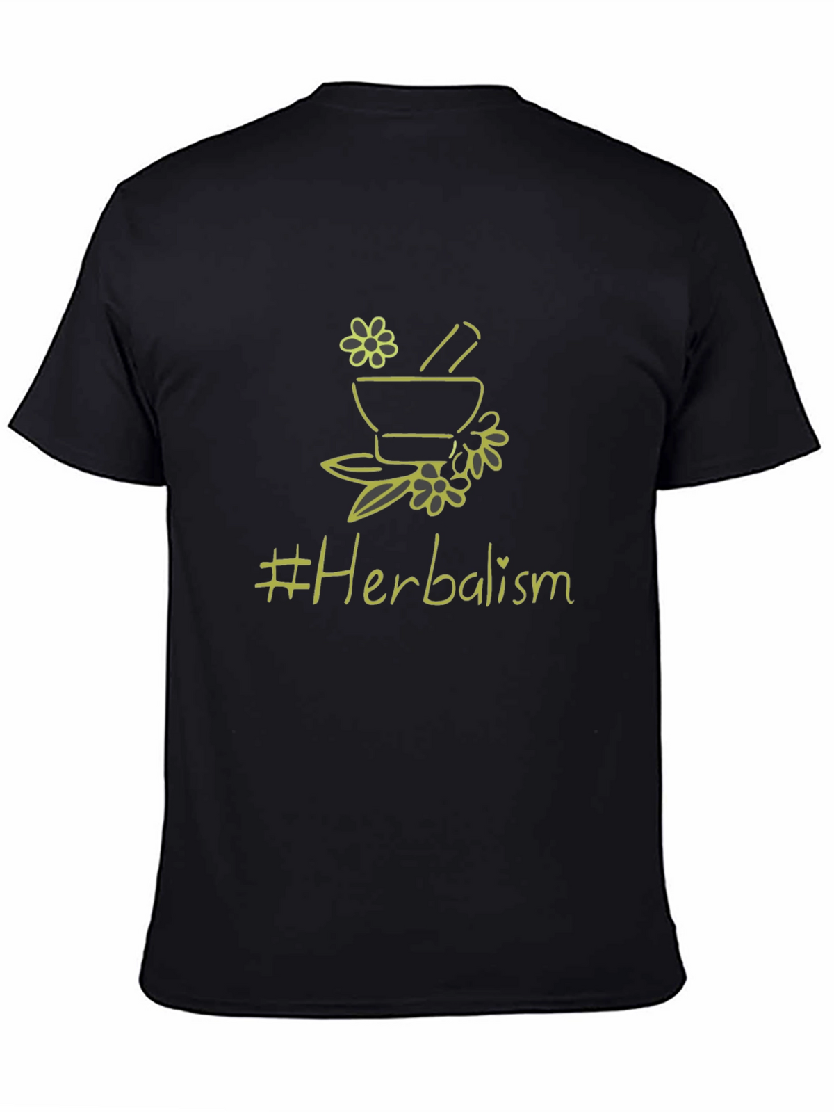 Herbalism T-Shirt - Black Cotton Graphic Tee