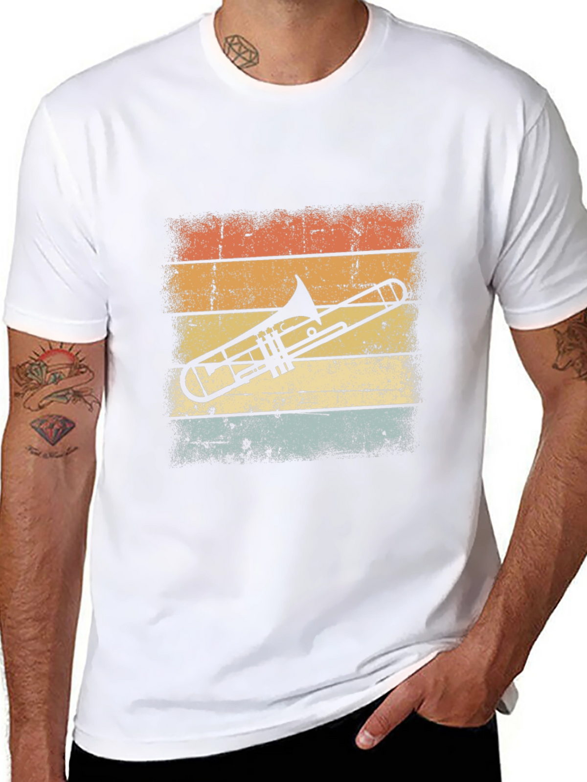 Retro Trombone Graphic Tee
