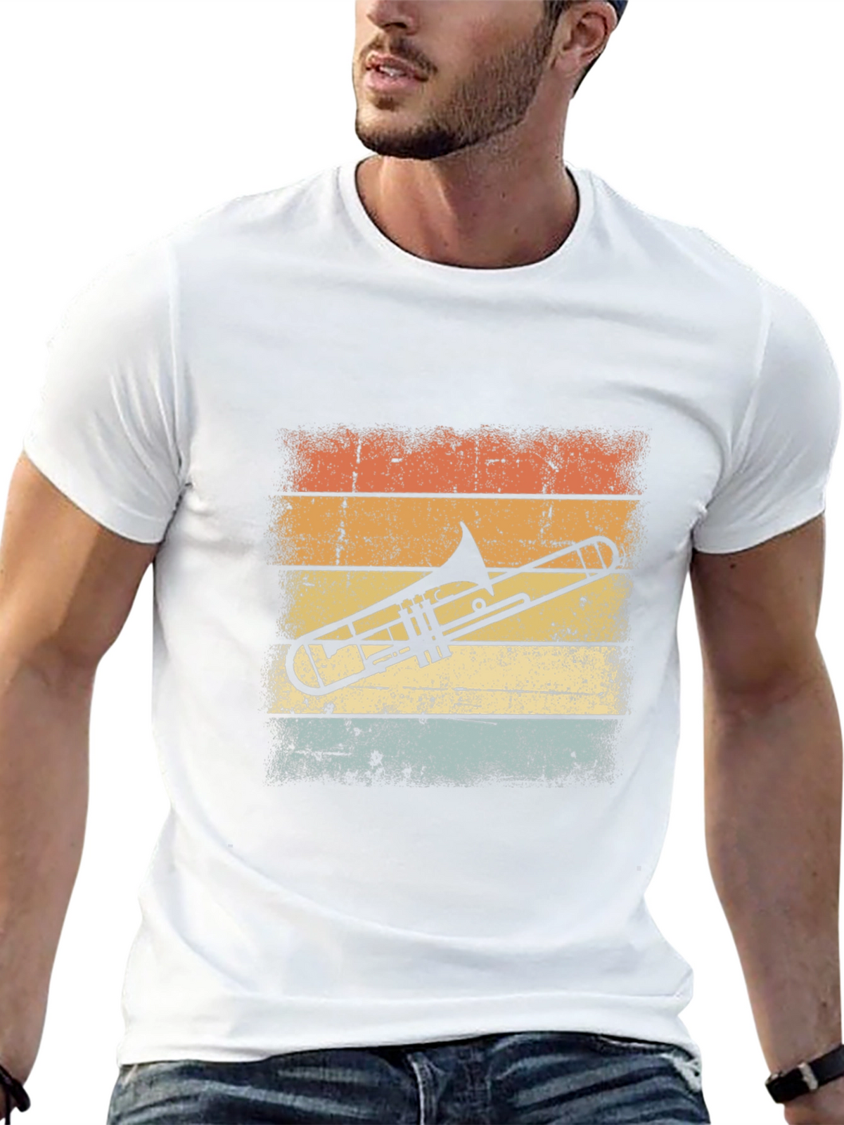 Retro Trombone Graphic Tee