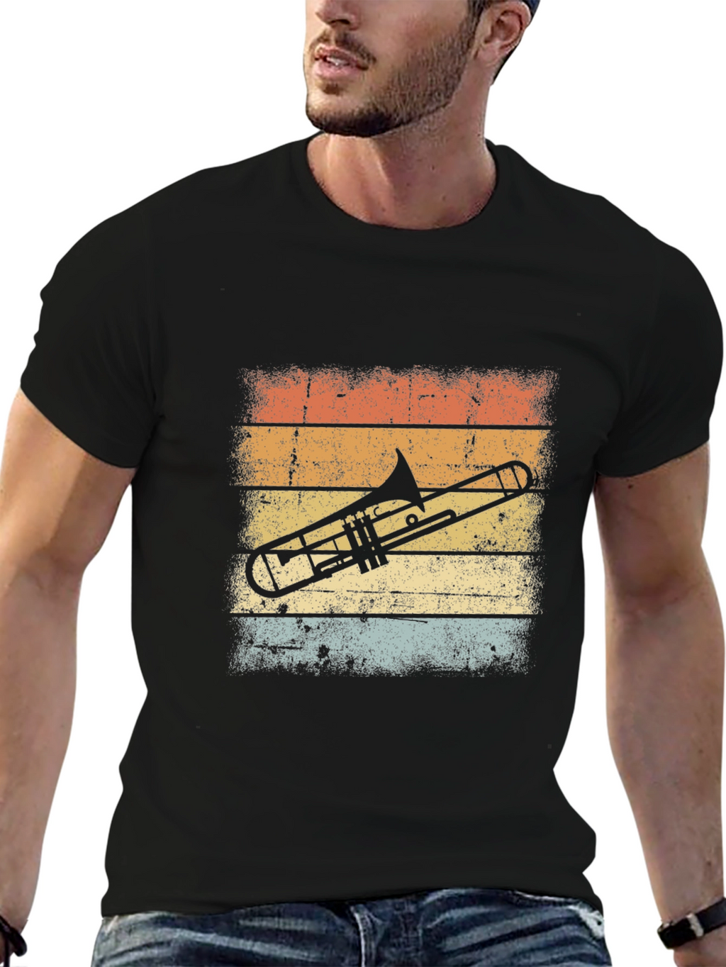 Retro Trombone Graphic Tee