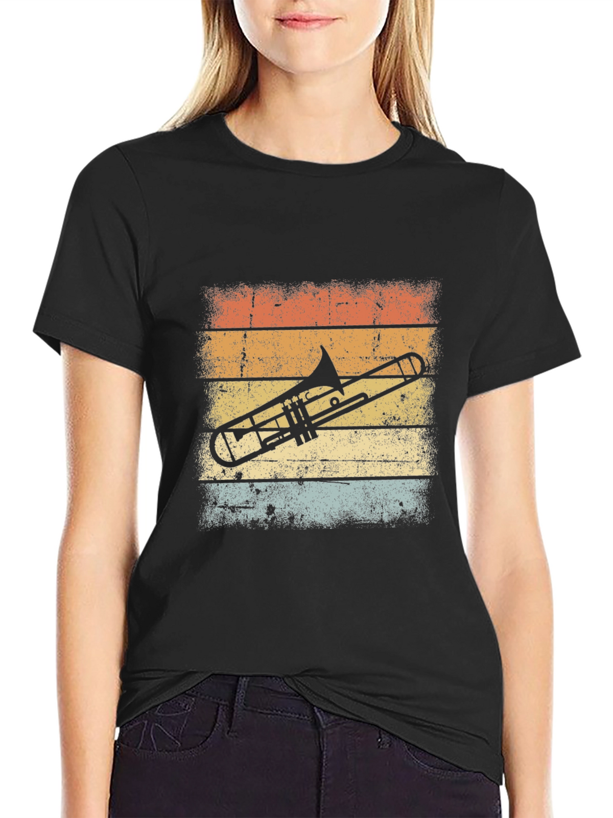 Retro Trombone Graphic Tee