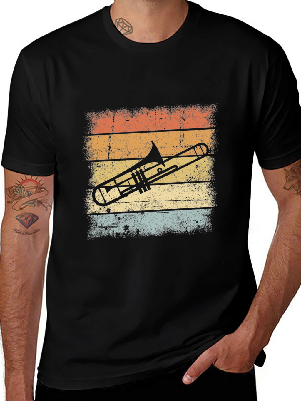 Retro Trombone Graphic Tee