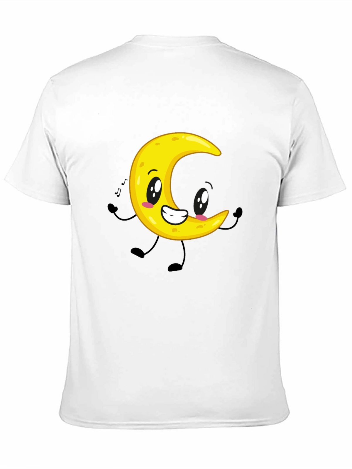 Cartoon Moon Graphic Black T-Shirt