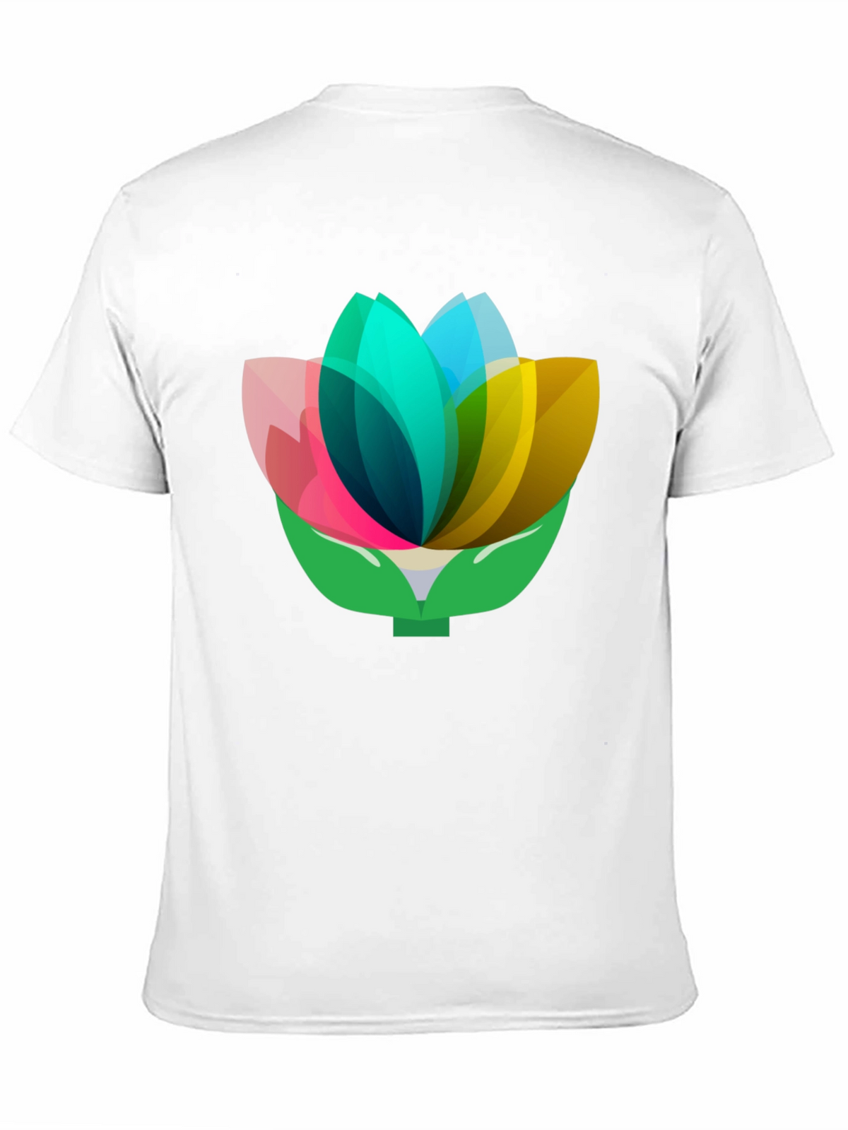 Geometric Floral Tee - Abstract Lotus Design