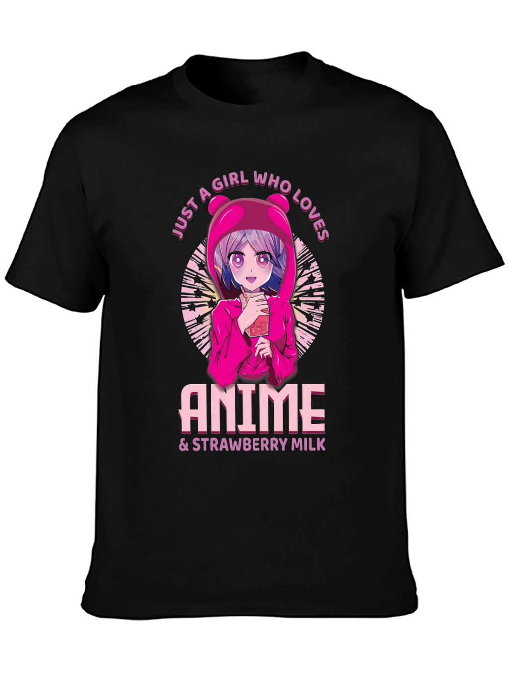 Anime & Strawberry Milk Graphic Tee
