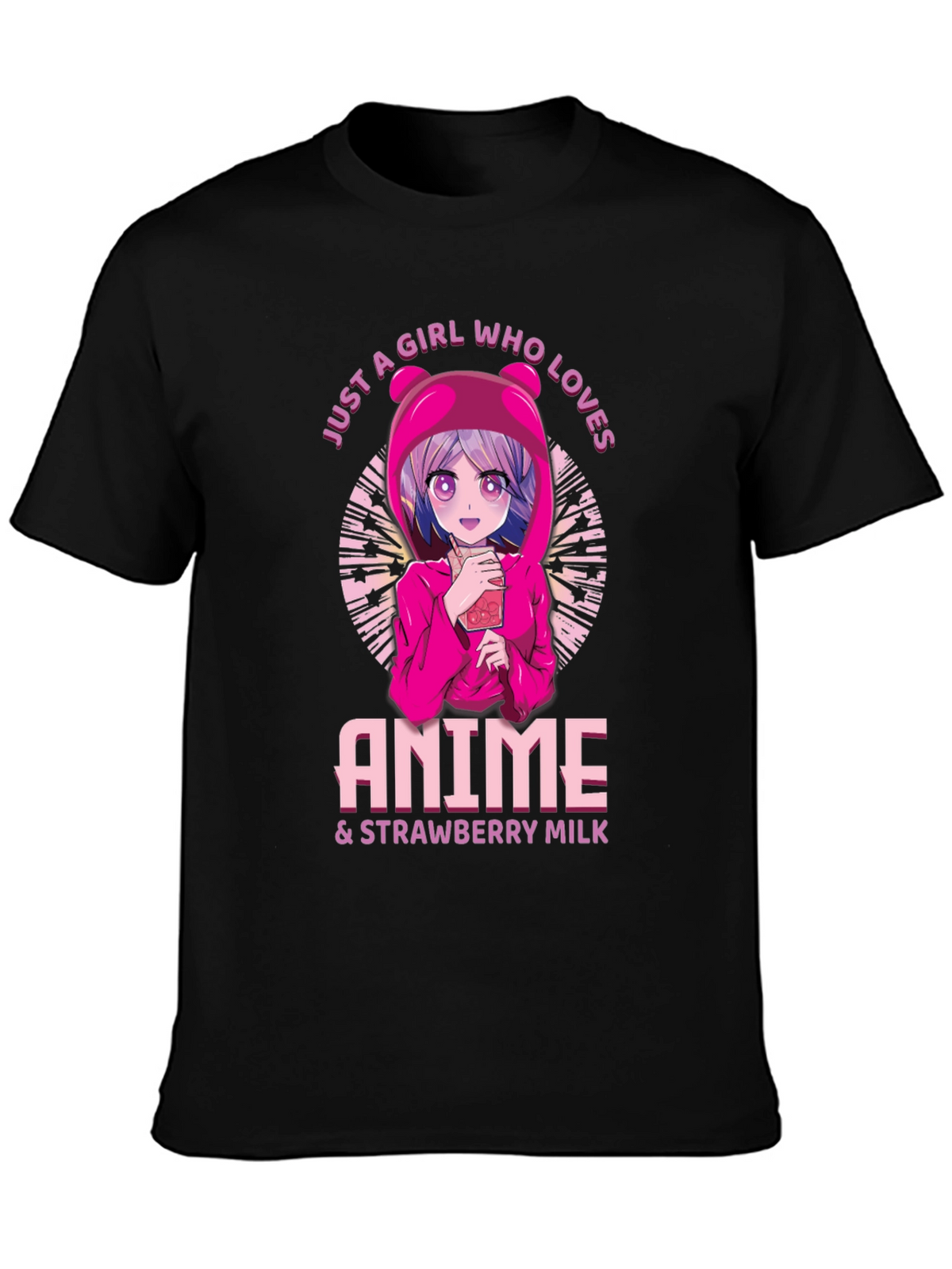 Anime & Strawberry Milk Graphic Tee