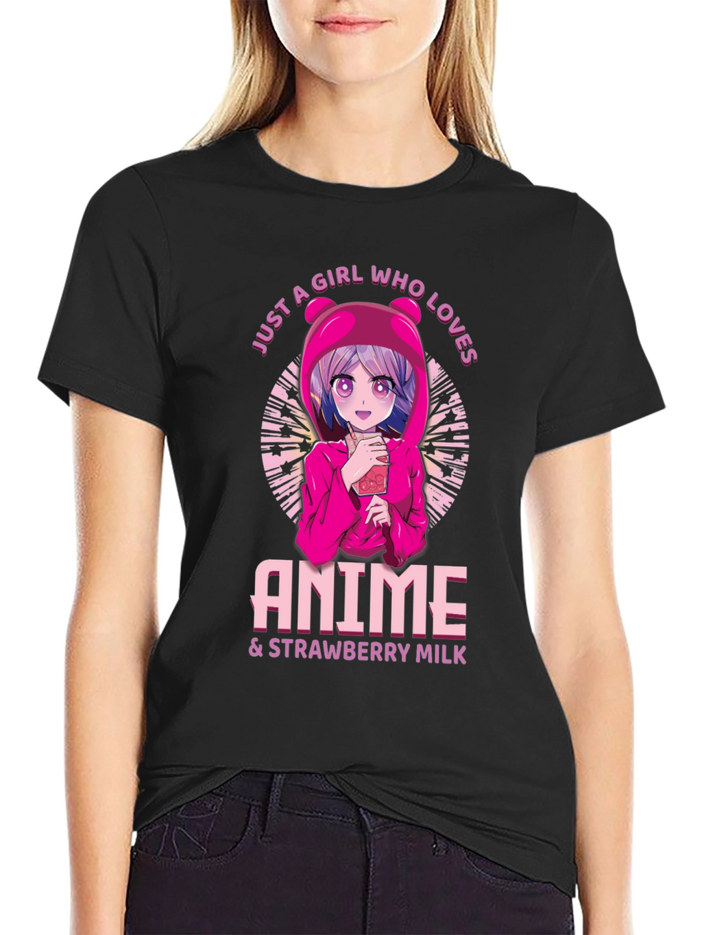 Anime & Strawberry Milk Graphic Tee