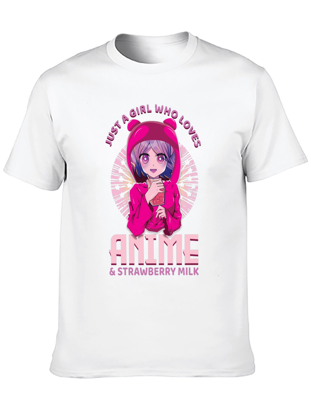 Anime & Strawberry Milk Graphic Tee