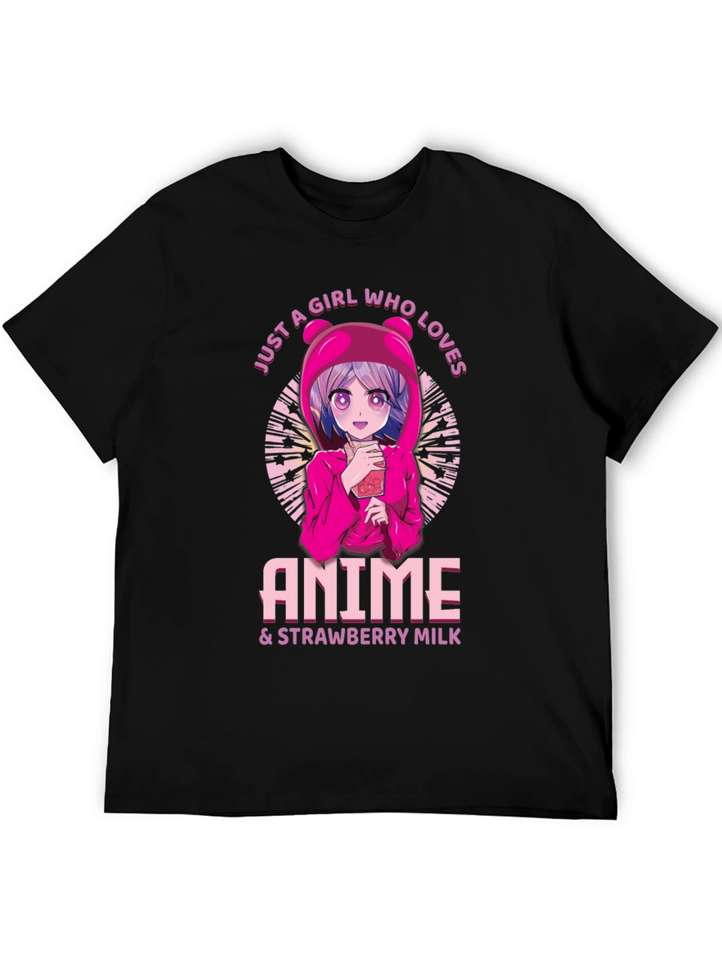 Anime & Strawberry Milk Graphic Tee