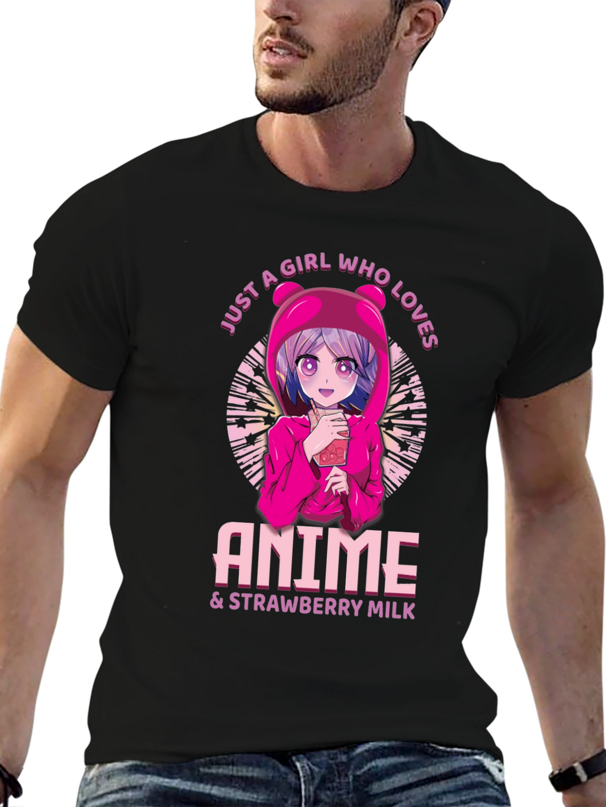 Anime & Strawberry Milk Graphic Tee