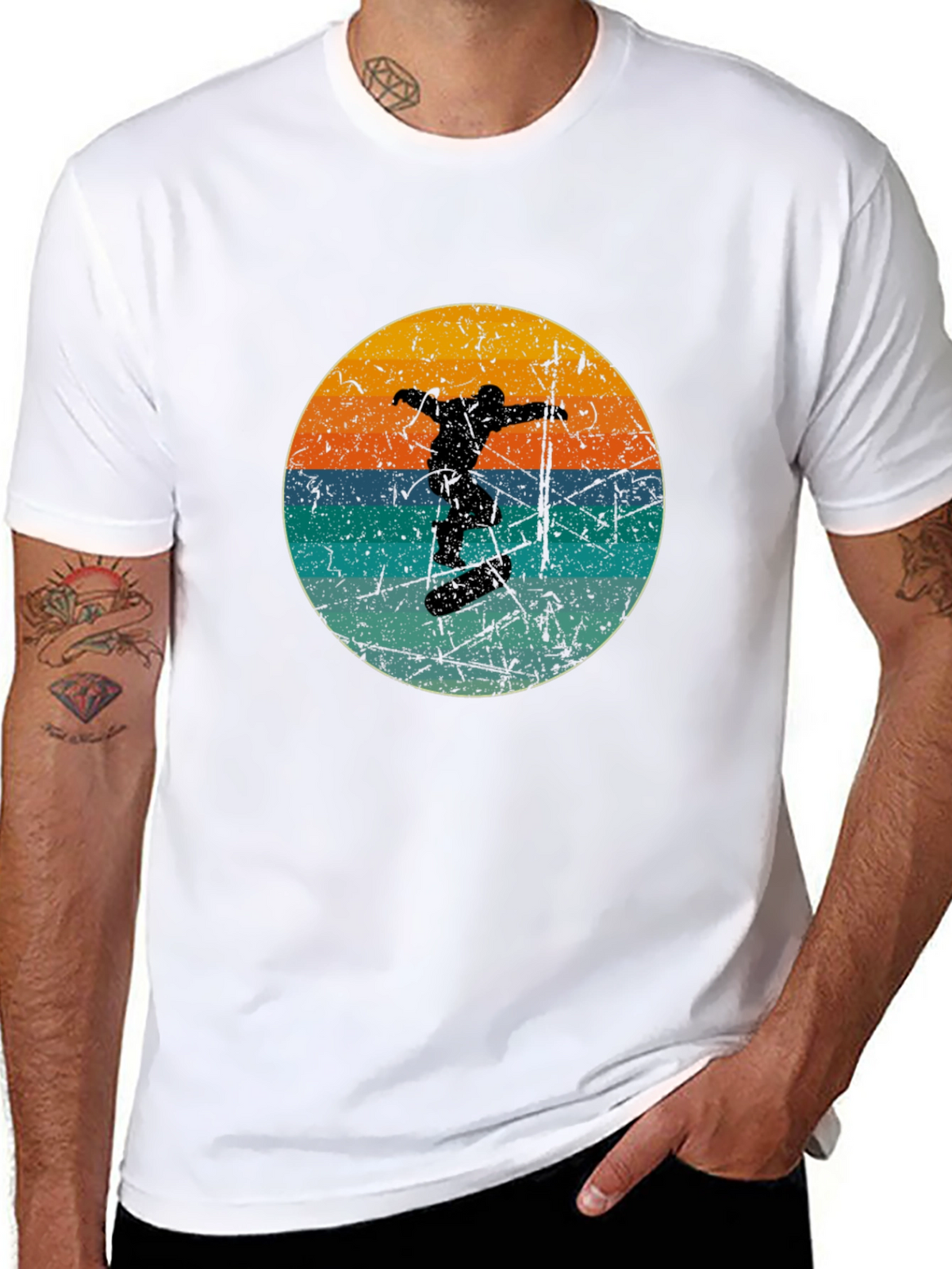 Retro Skateboarder Graphic Tee
