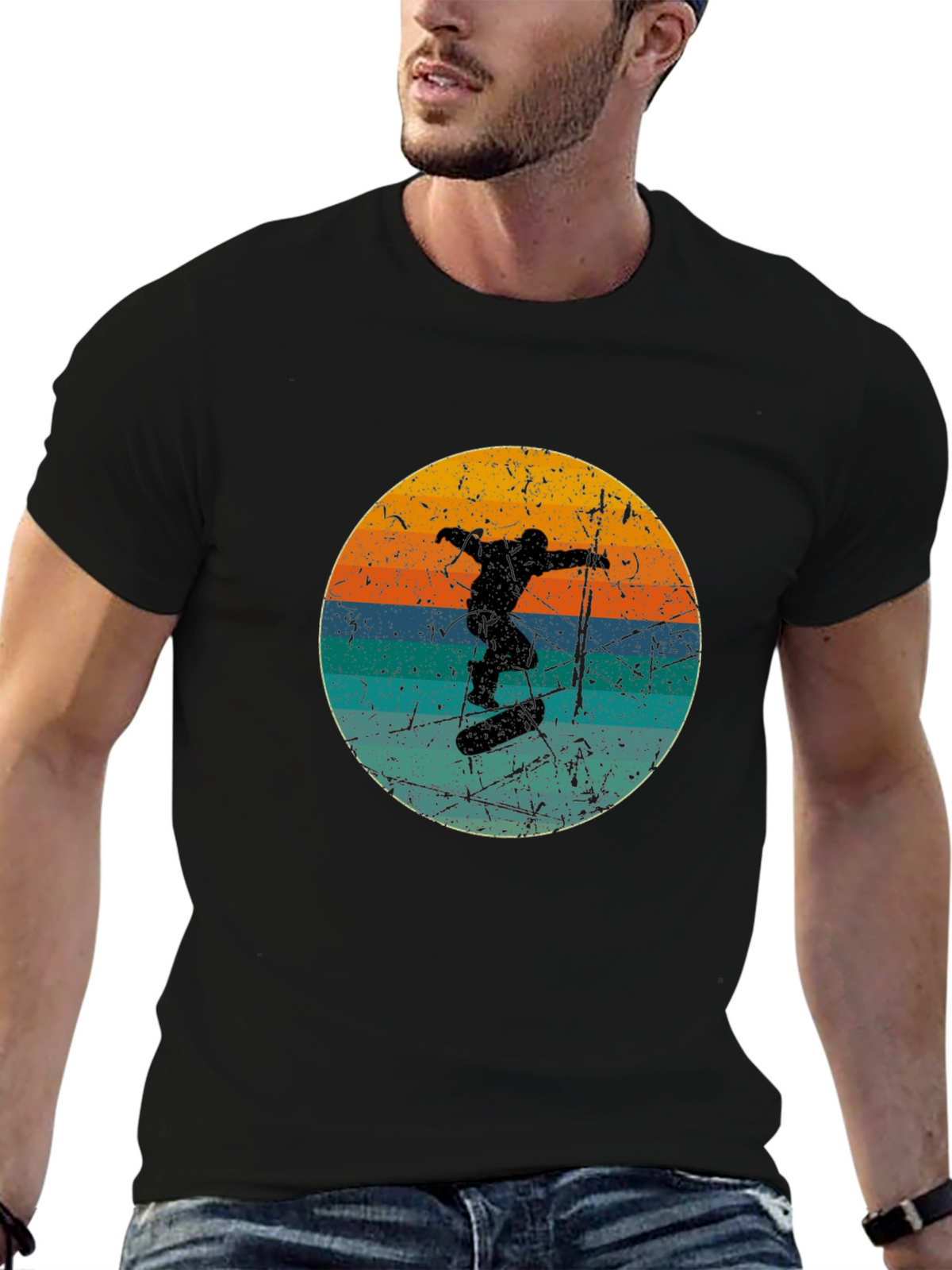 Retro Skateboarder Graphic Tee