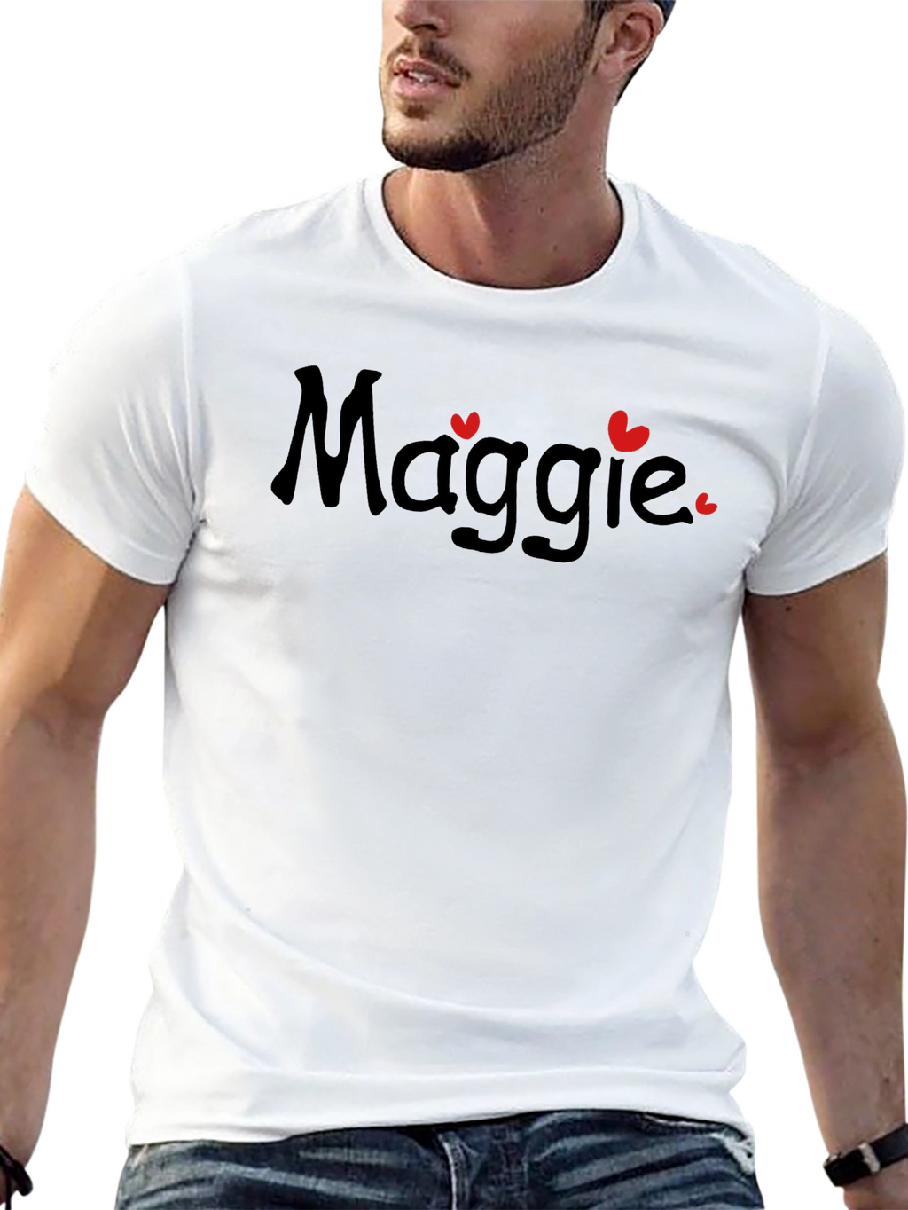 Maggie Heart T-Shirt - Personalized Valentines Day Gift