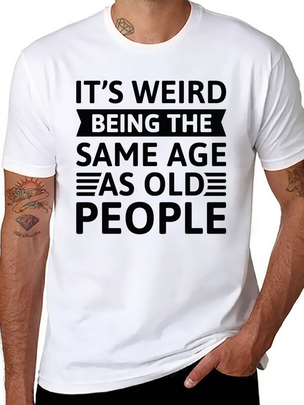 Funny Same Age As Old People Graphic T-Shirt