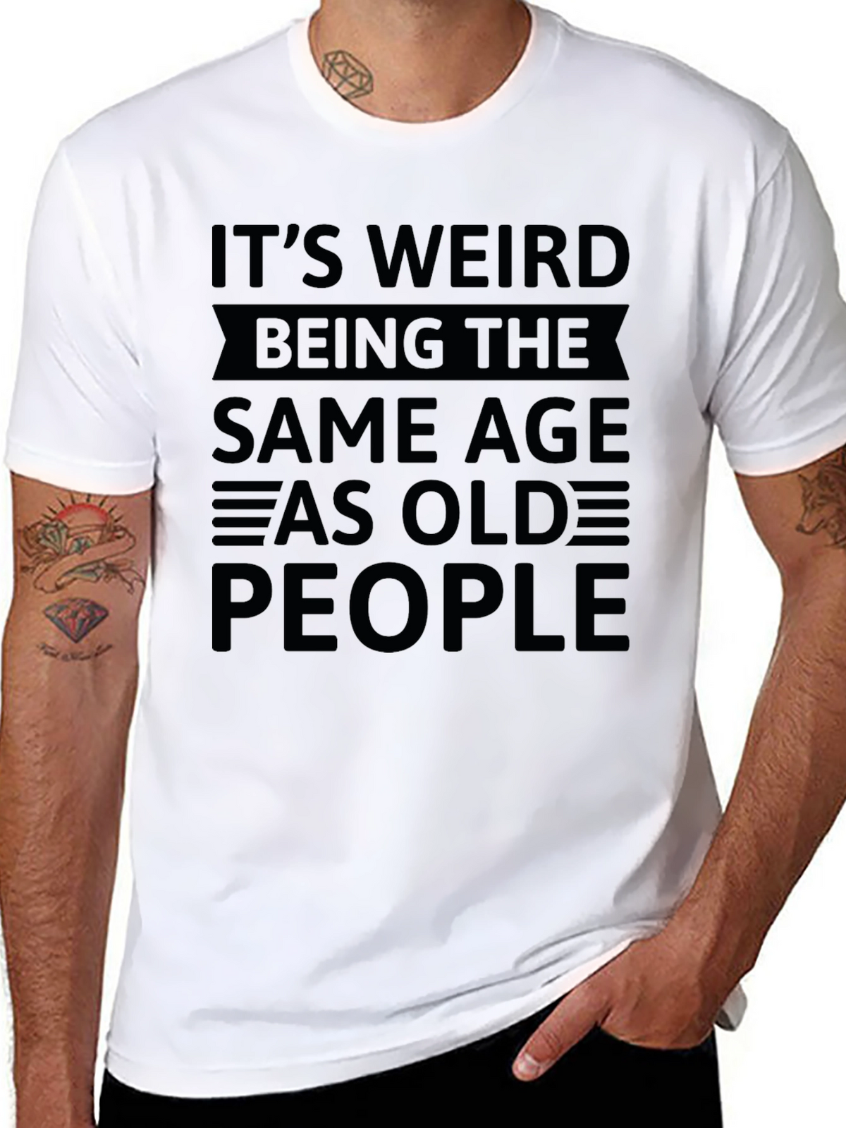 Funny Same Age As Old People Graphic T-Shirt