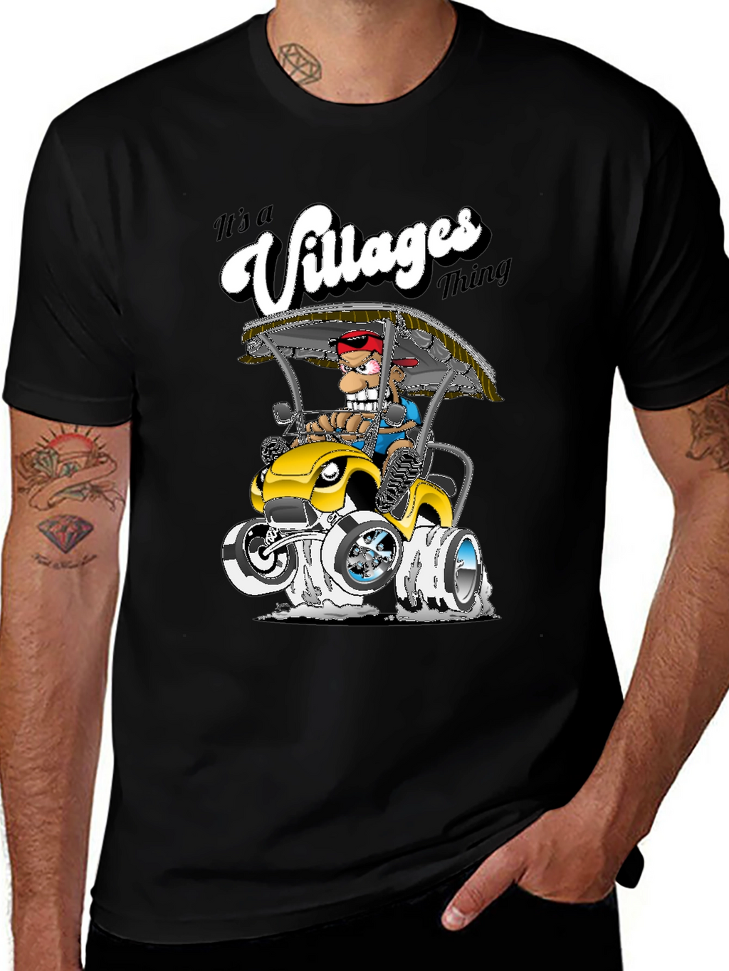 The Villages Thing T-Shirt - Cartoon Golf Cart