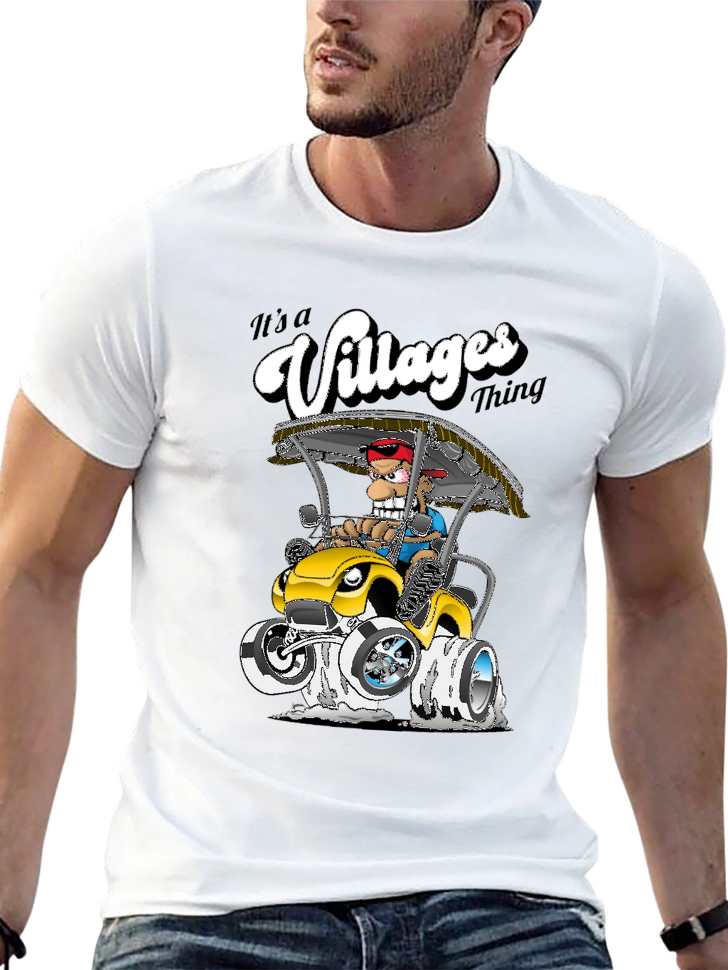 The Villages Thing T-Shirt - Cartoon Golf Cart