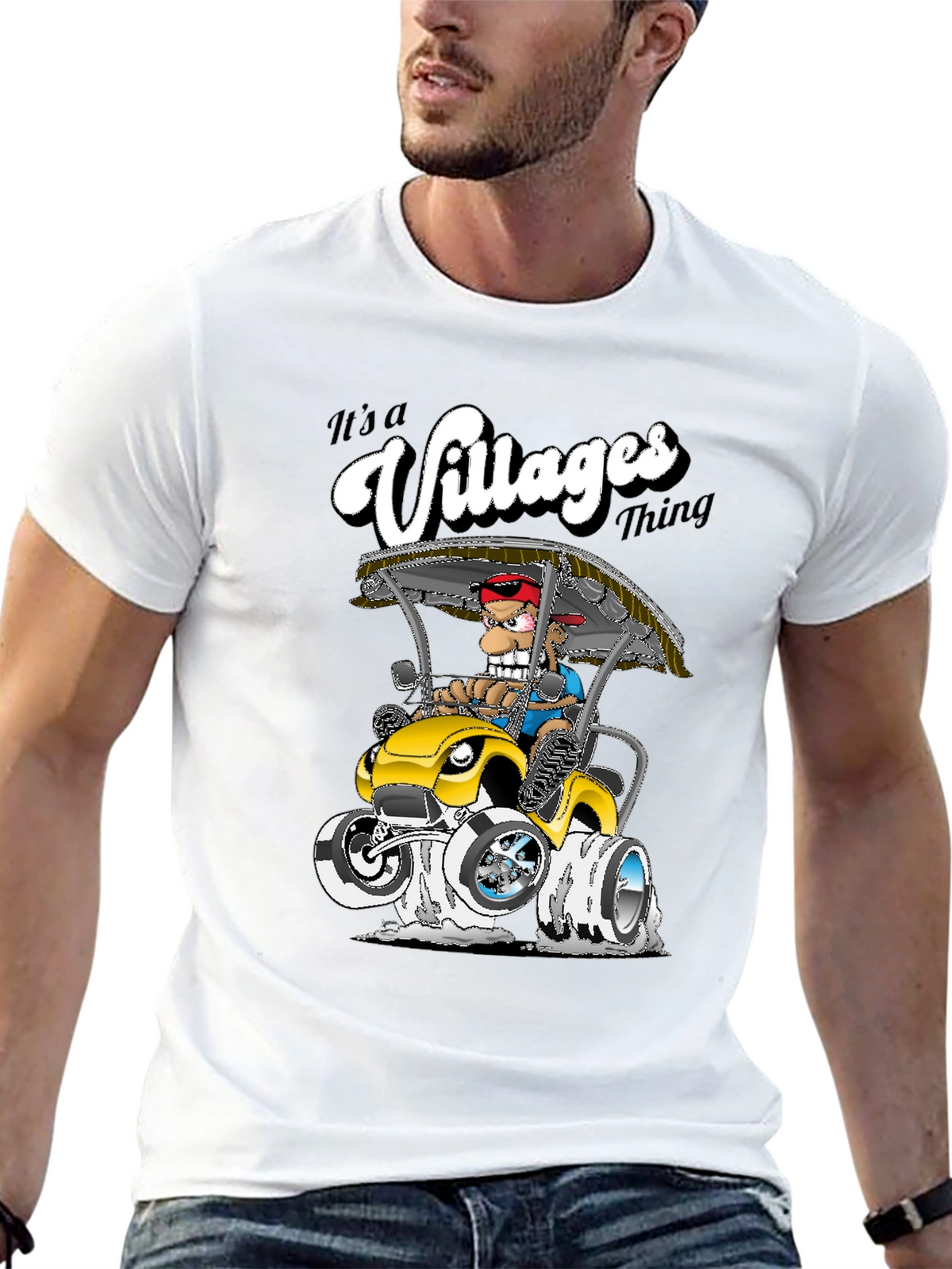 The Villages Thing T-Shirt - Cartoon Golf Cart