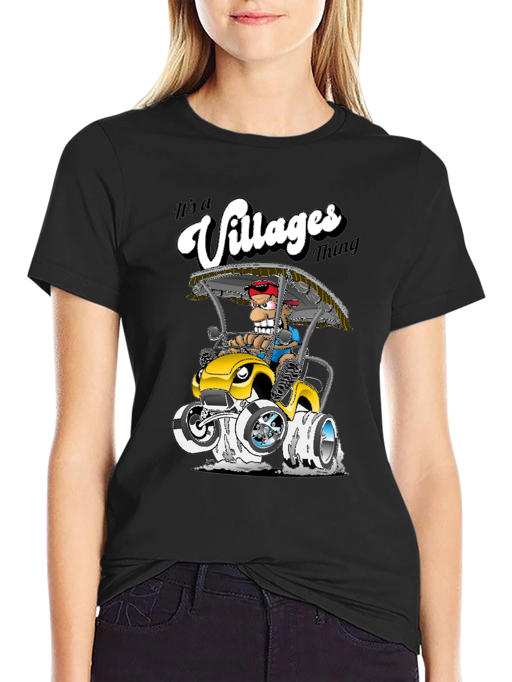 The Villages Thing T-Shirt - Cartoon Golf Cart