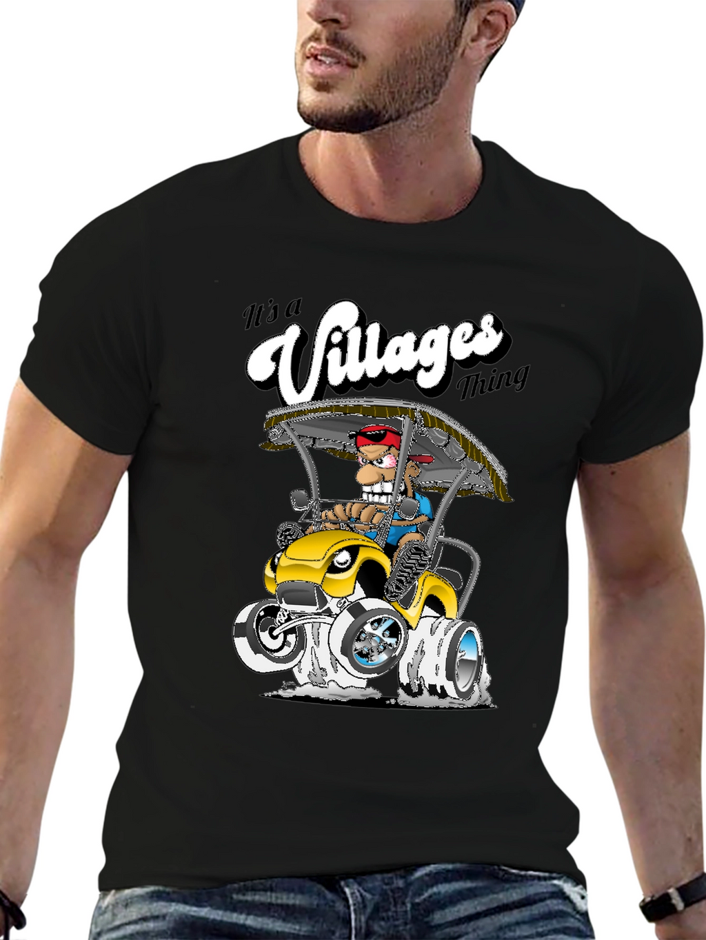 The Villages Thing T-Shirt - Cartoon Golf Cart