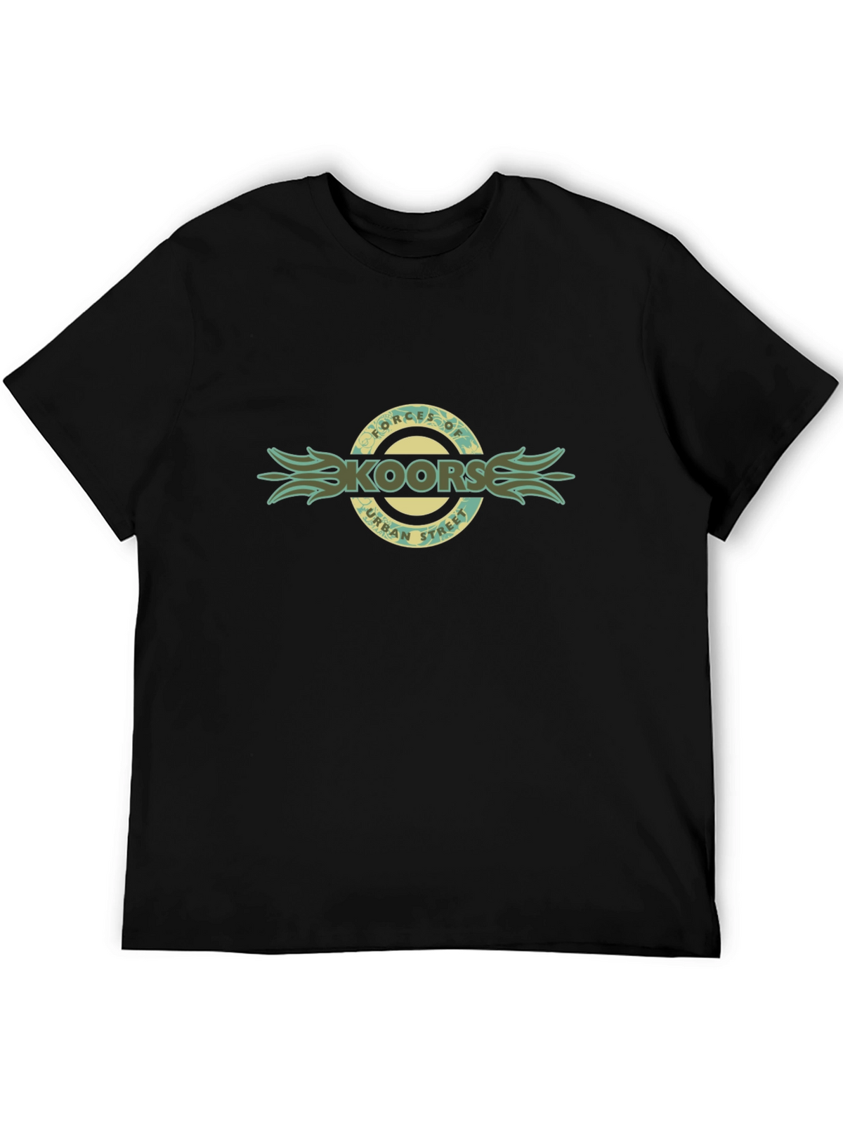 Mens Black Graphic T-Shirt - Skoorse Urban Street