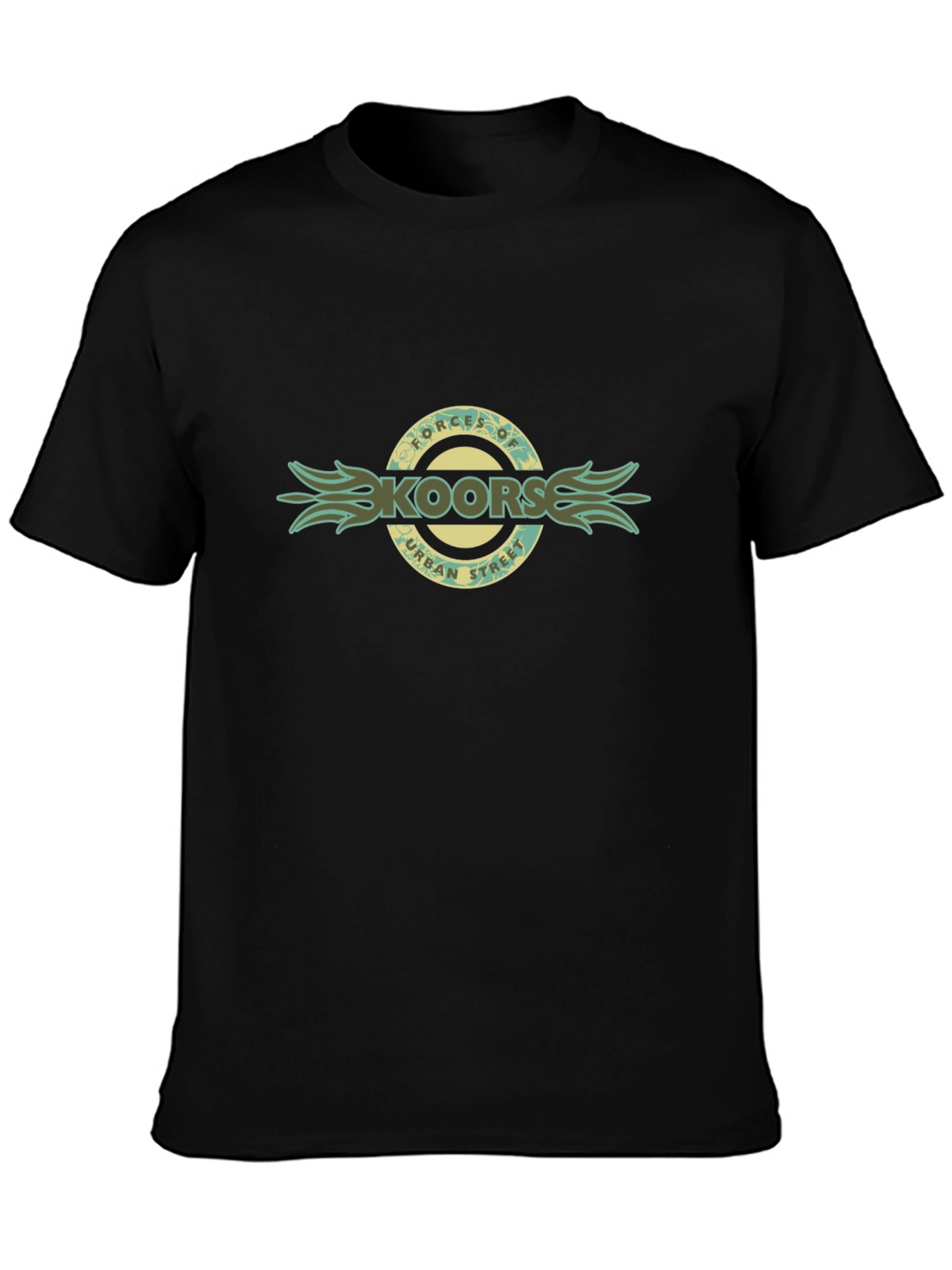 Mens Black Graphic T-Shirt - Skoorse Urban Street