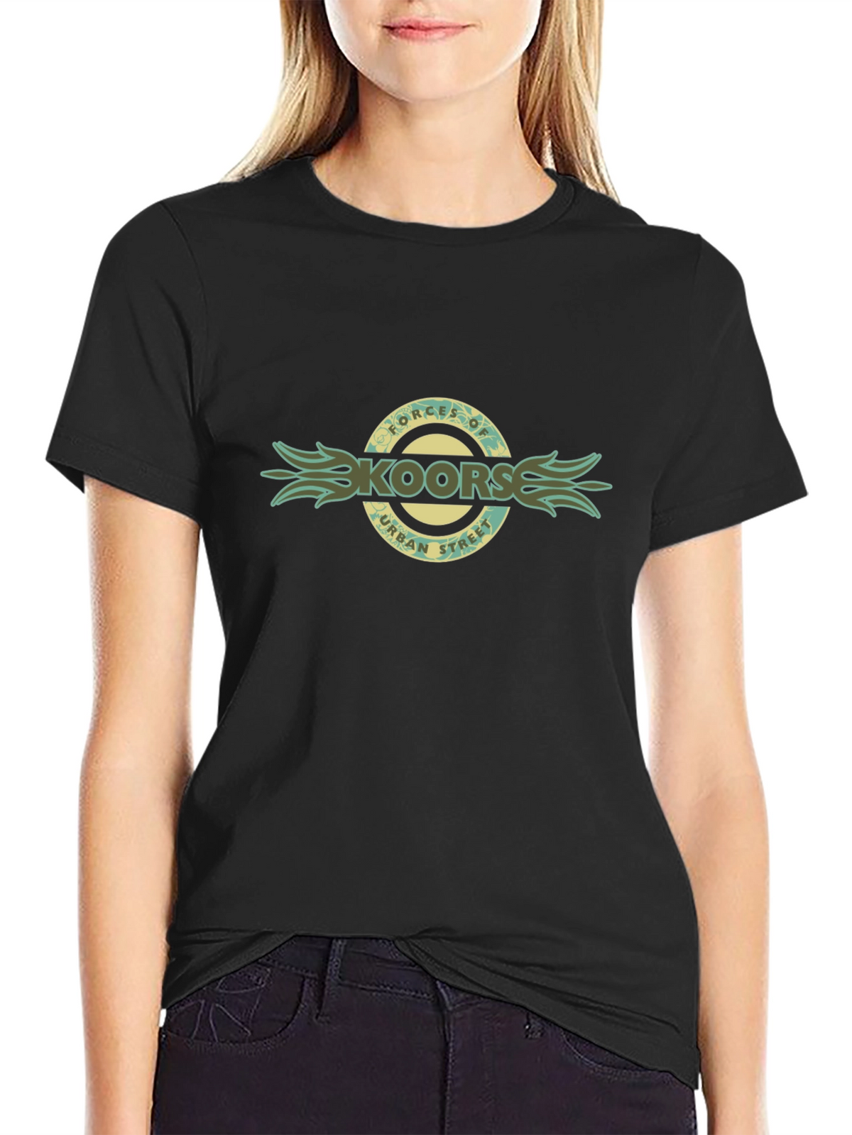 Mens Black Graphic T-Shirt - Skoorse Urban Street