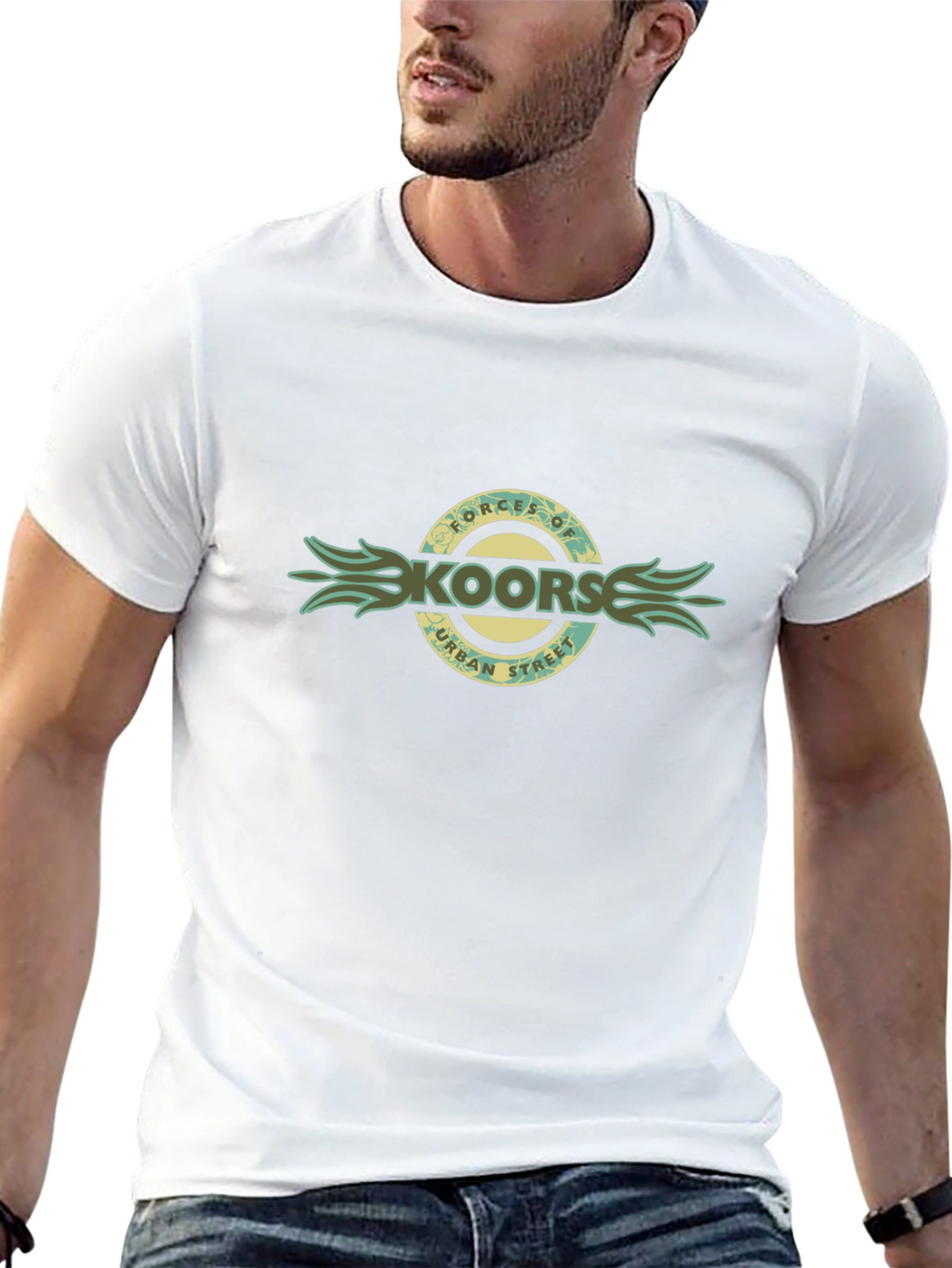 Mens Black Graphic T-Shirt - Skoorse Urban Street