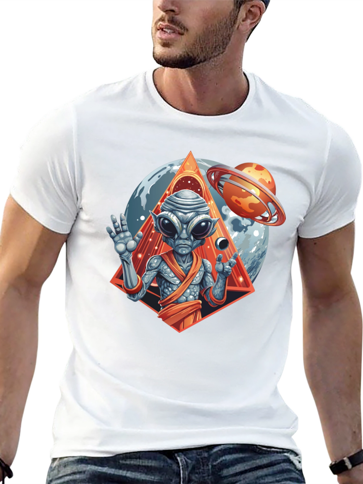 Alien Graphic Tee - Cosmic Design