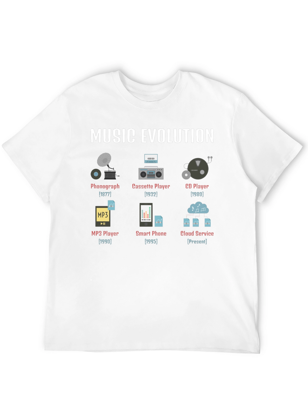 Music Evolution Graphic T-Shirt