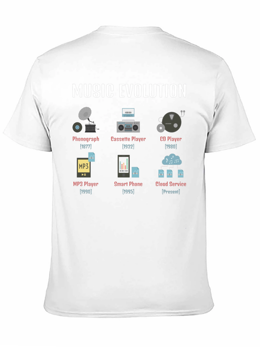Music Evolution Graphic T-Shirt