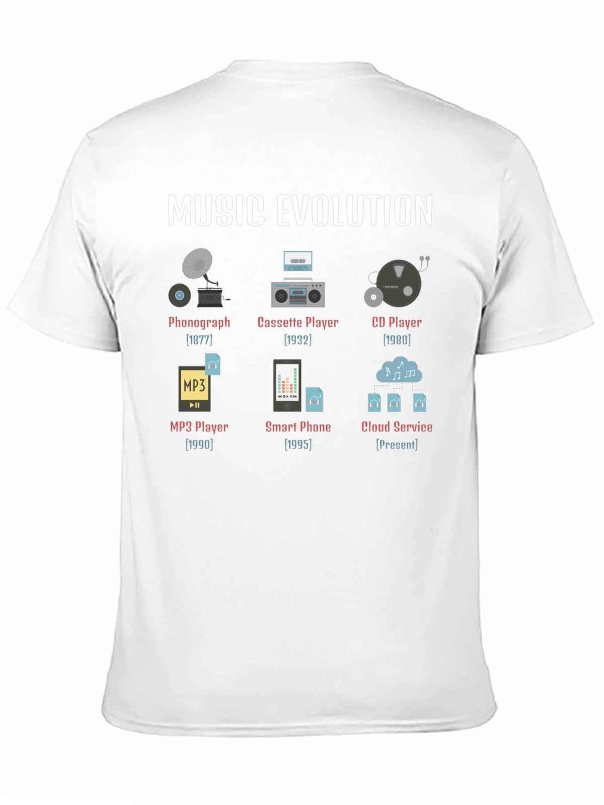 Music Evolution Graphic T-Shirt