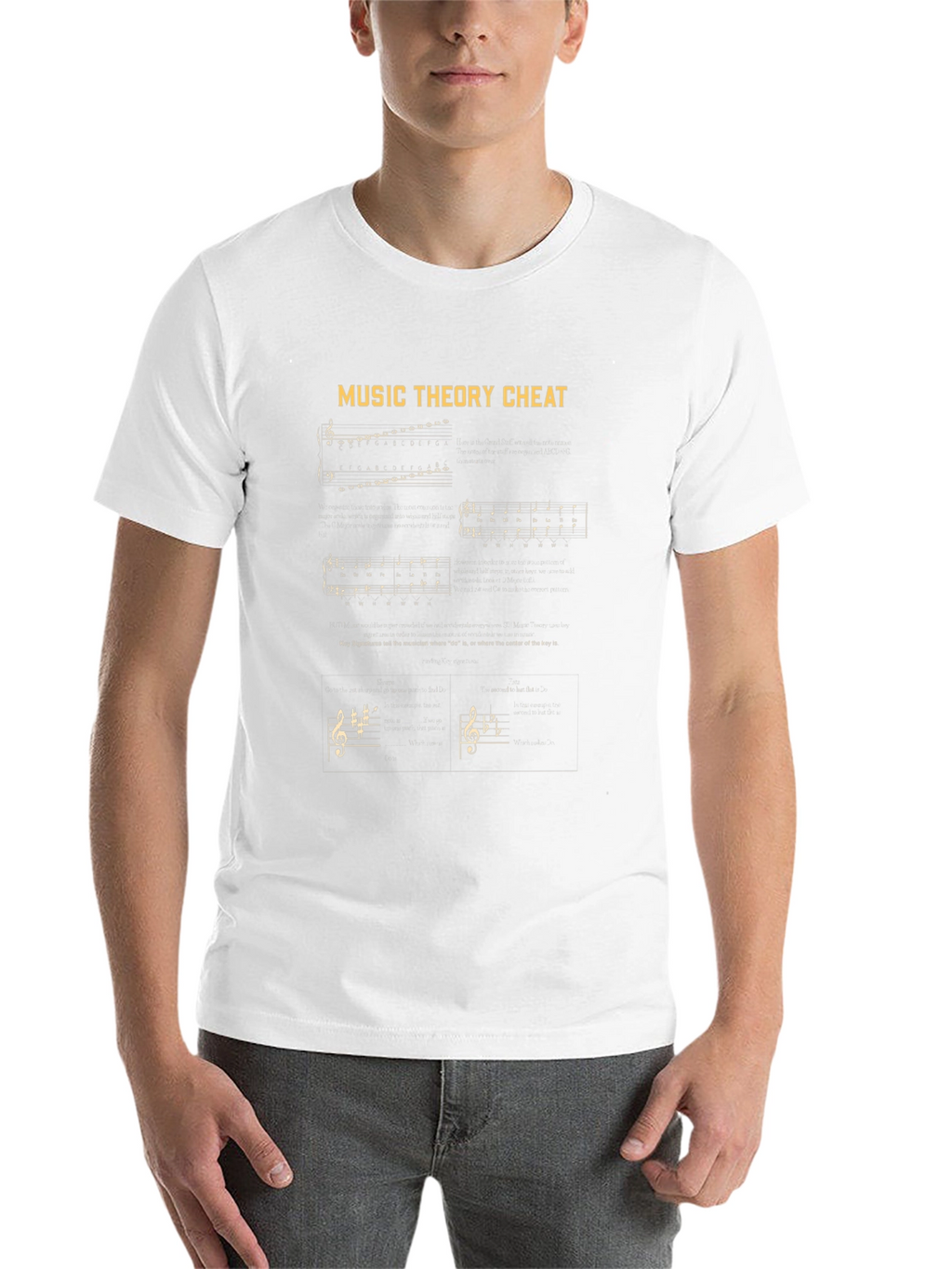 Music Theory Cheat Sheet Graphic T-Shirt