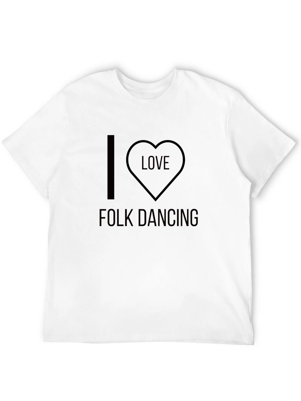 I Love Folk Dancing Black T-Shirt