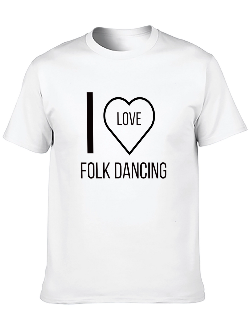 I Love Folk Dancing Black T-Shirt