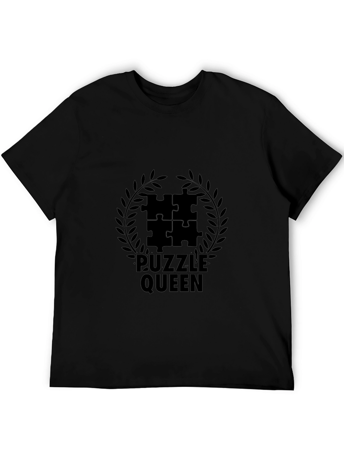 Puzzle Queen Black T-Shirt - Jigsaw Lovers Tee