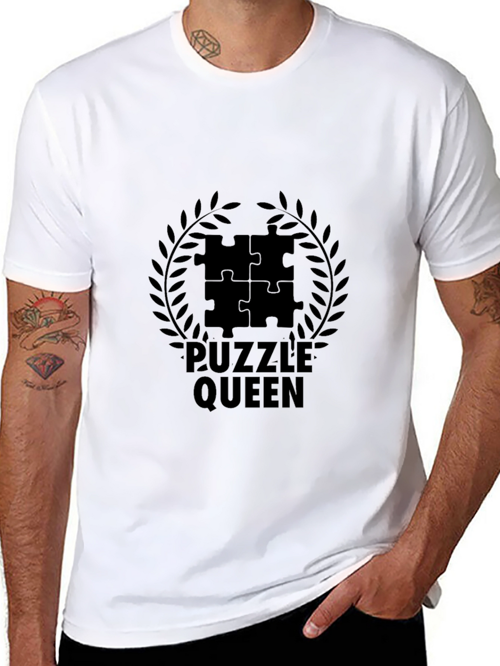 Puzzle Queen Black T-Shirt - Jigsaw Lovers Tee