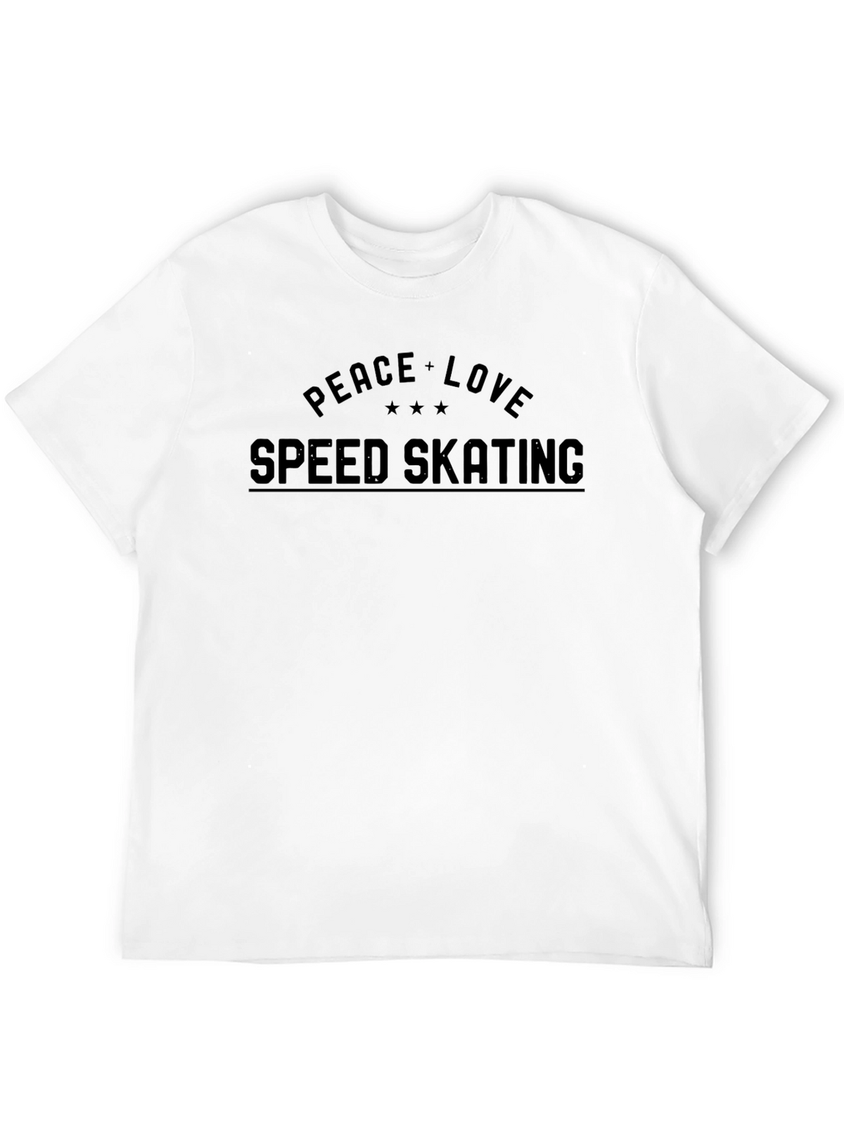 Peace Love Speed Skating Black T-Shirt