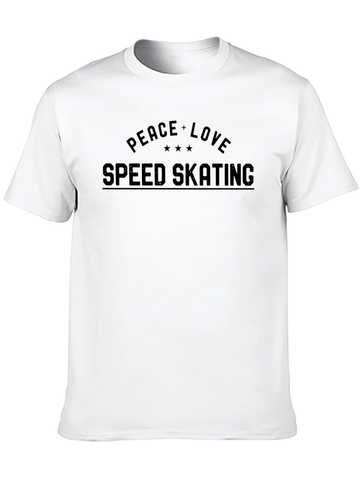 Peace Love Speed Skating Black T-Shirt