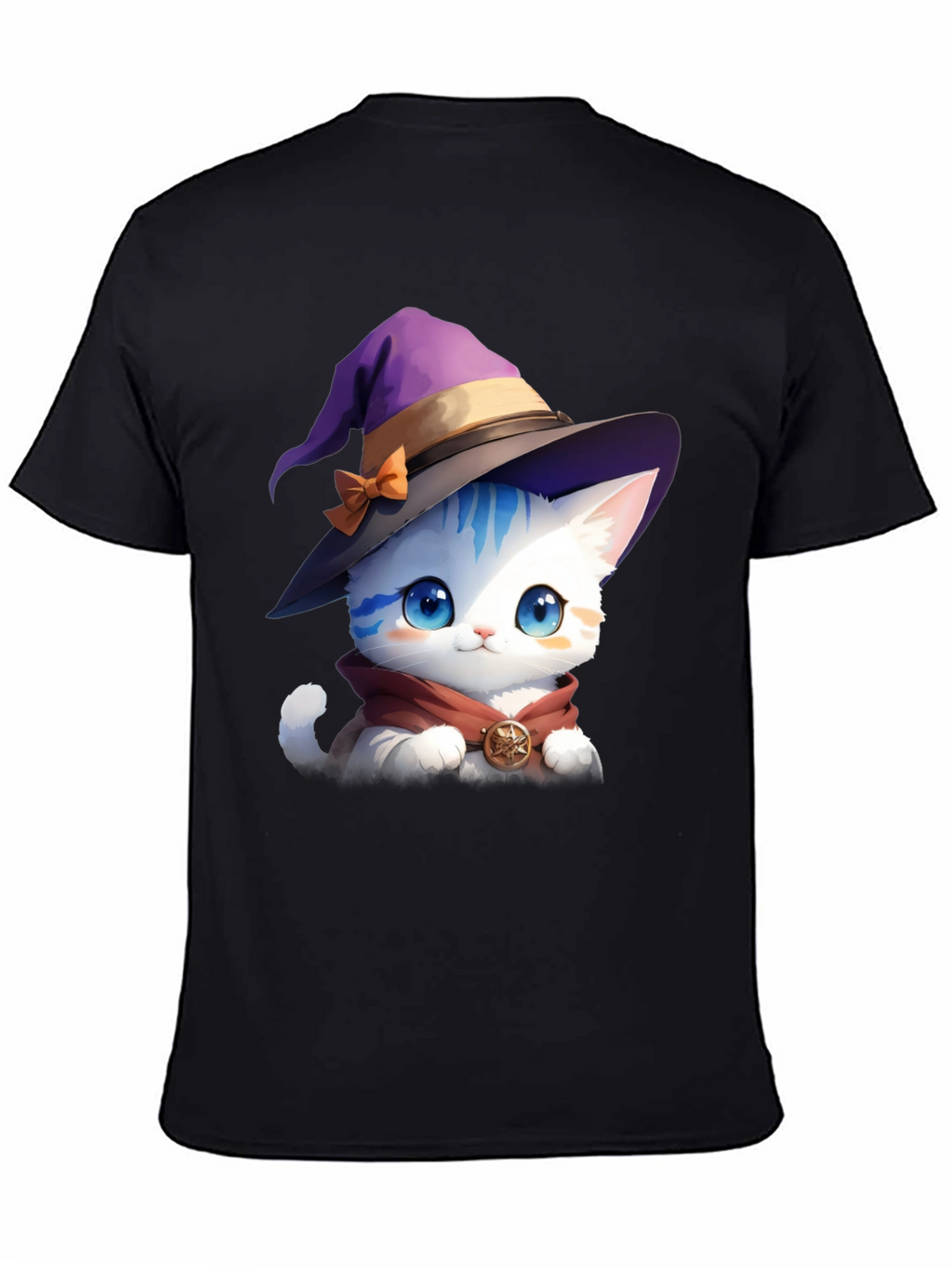 Wizard Cat Graphic Tee - Magic & Style!