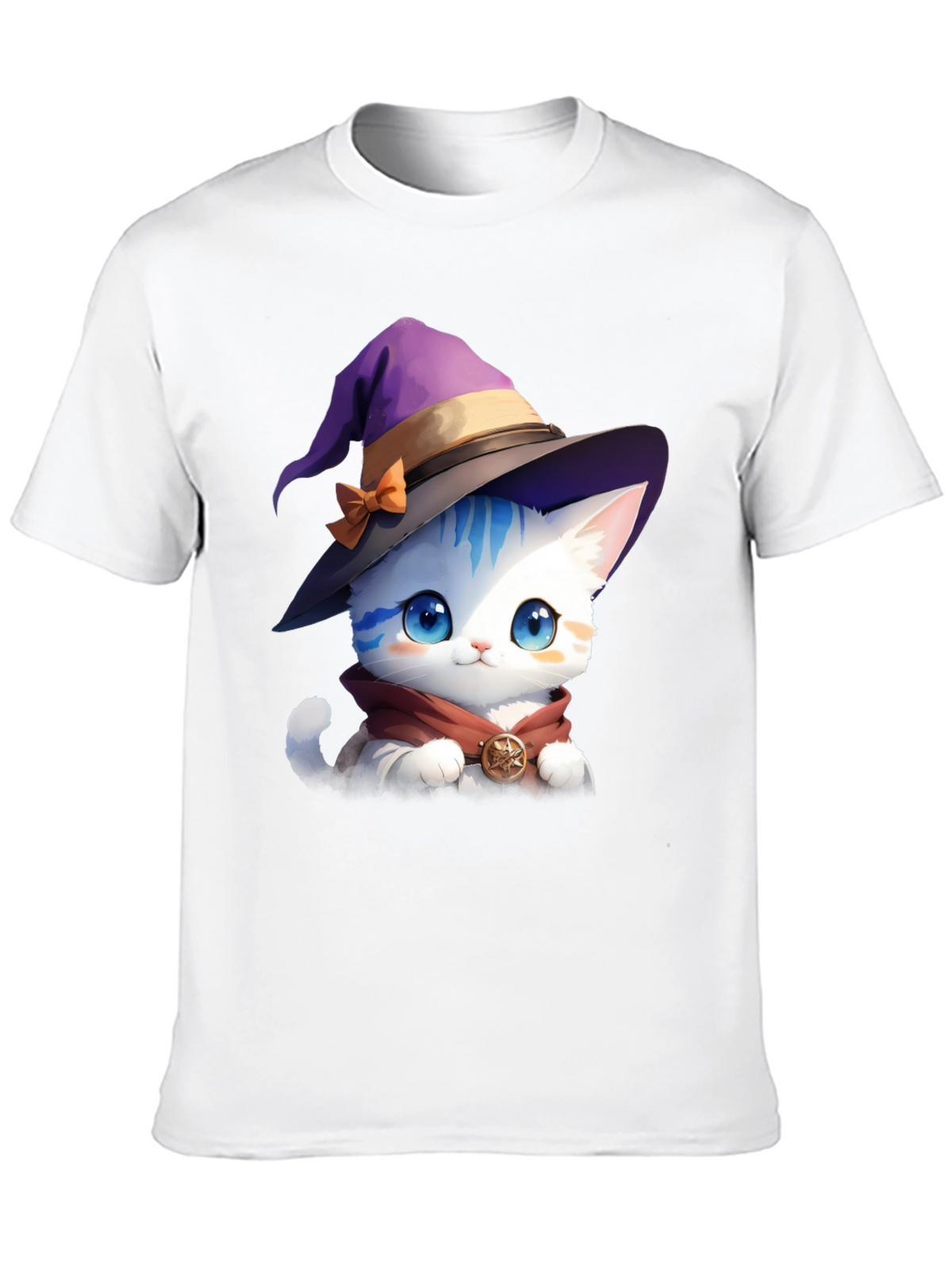 Wizard Cat Graphic Tee - Magic & Style!