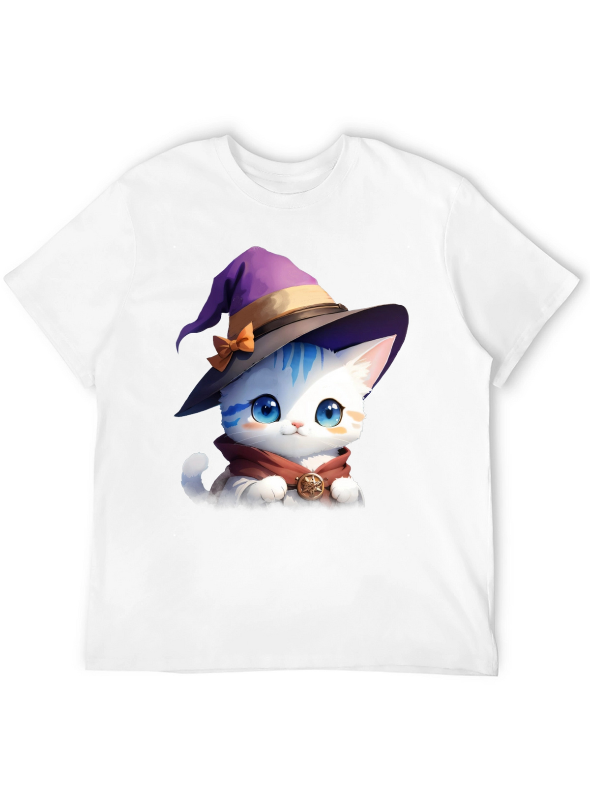 Wizard Cat Graphic Tee - Magic & Style!