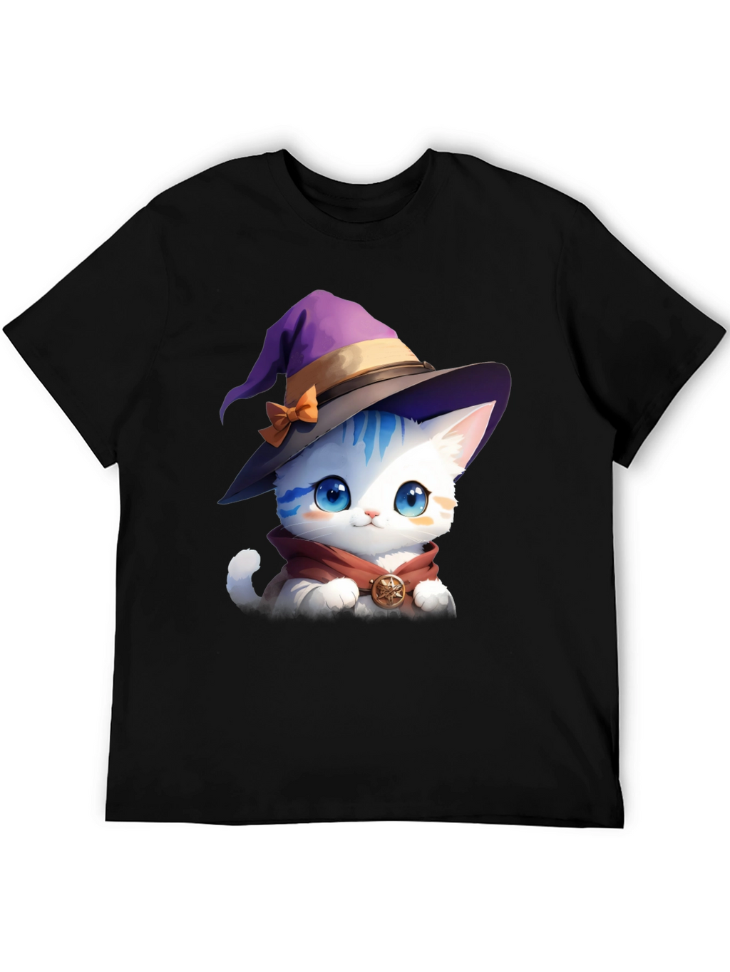 Wizard Cat Graphic Tee - Magic & Style!