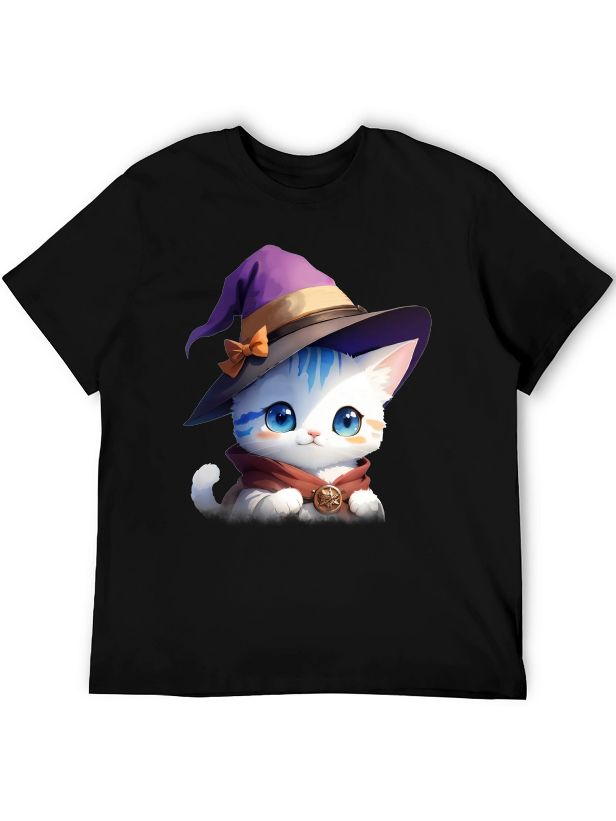 Wizard Cat Graphic Tee - Magic & Style!